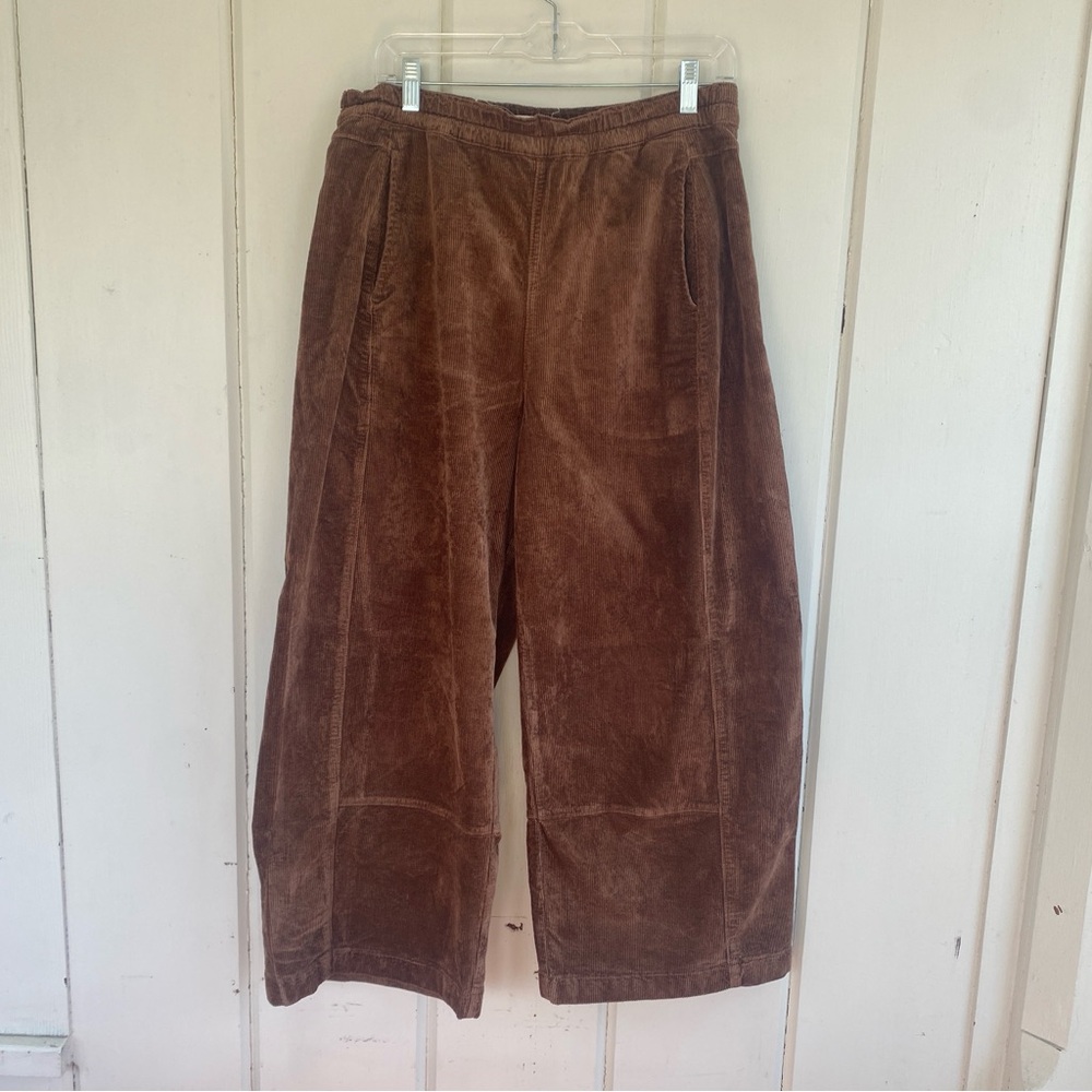 Anthropologie Pilco Wide Leg Brown Corduroy Trousers
